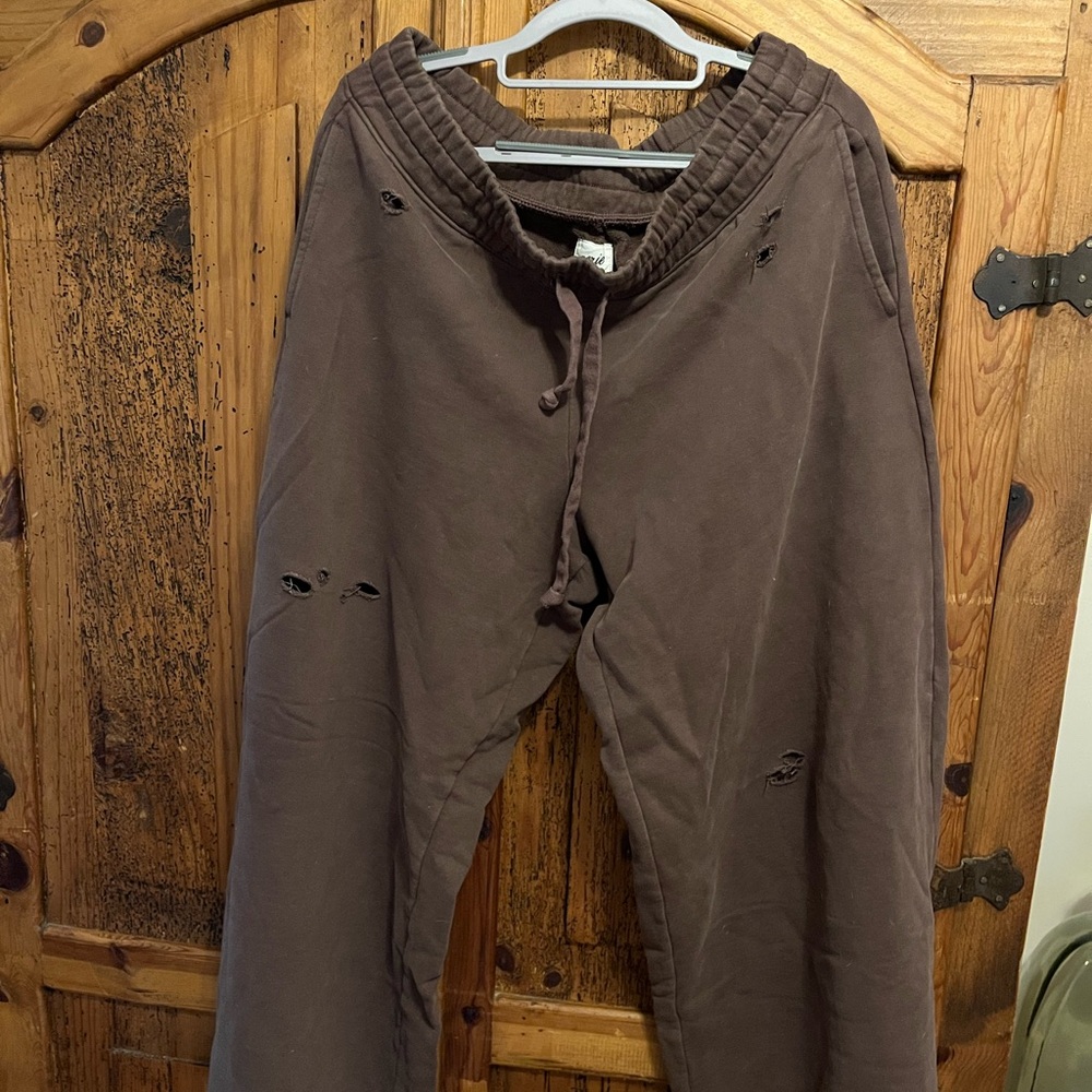 Aerie Brown Sweatpants Relaxed Fit Joggers